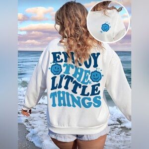 Shein EZwear Enjoy The Little Things Sweatshirt